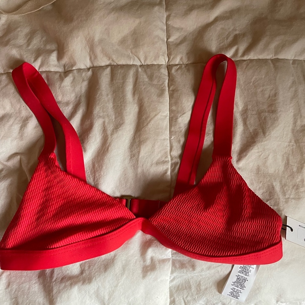 Vitamin A red bikini top size xs style in moss orange - Picture 2 of 5